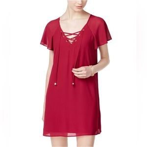 City studio XL lined red dress with cute tie